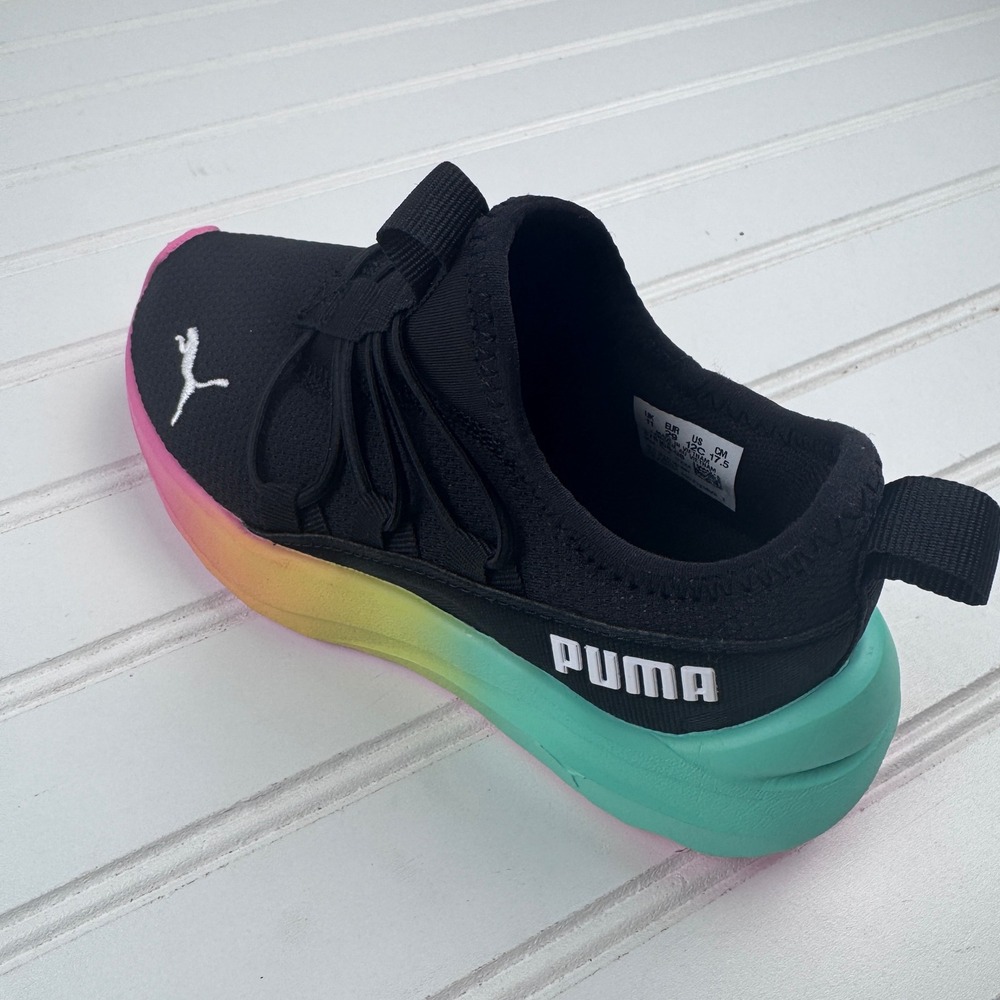 NEW Puma Youth Toddler Girls 11 Black Slip Ons LEFT SHOE ONLY AMPUTEE